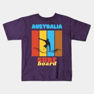 Australia surf board Kids T-Shirt